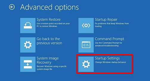 Windows 10 startup settings