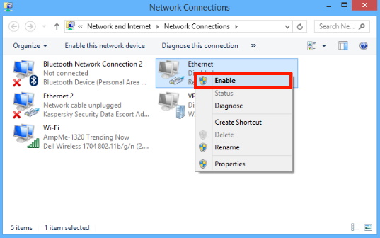 What to do When Ethernet Connection not working in Windows 10