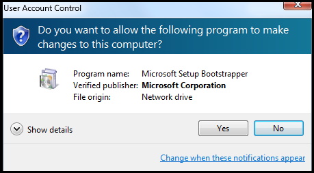 allow program to make changes windows 10
