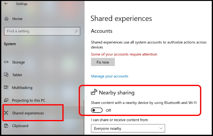 How to use Nearby Sharing Files between Two Windows 10 PC