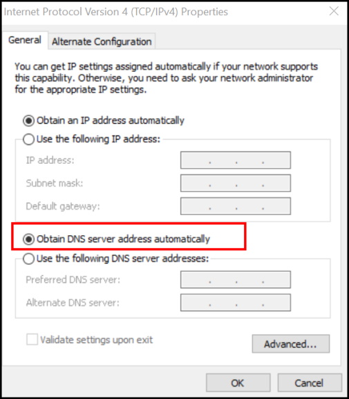 Windows Network Proxy Settings