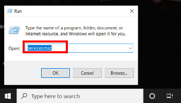 open windows 10 services