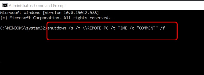 Remote Shutdown Restart Windows 10