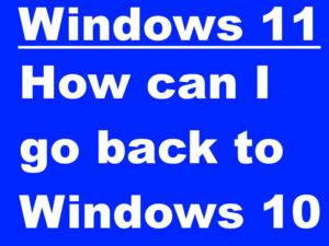 Roll back windows 10