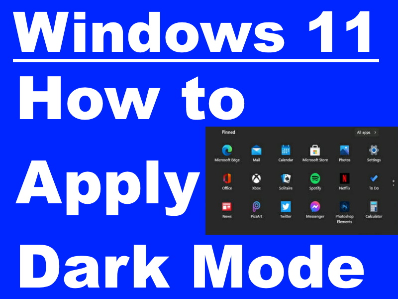 How to Enable Windows 11 Dark Mode in Computer