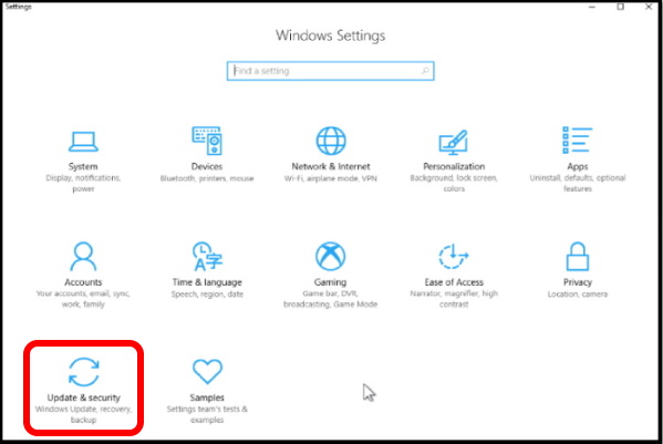 windows 10 update and security