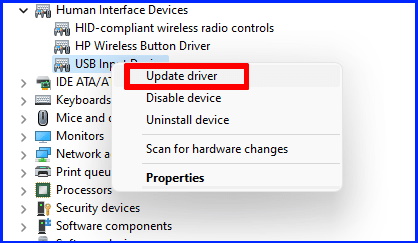 update usb driver windows 10