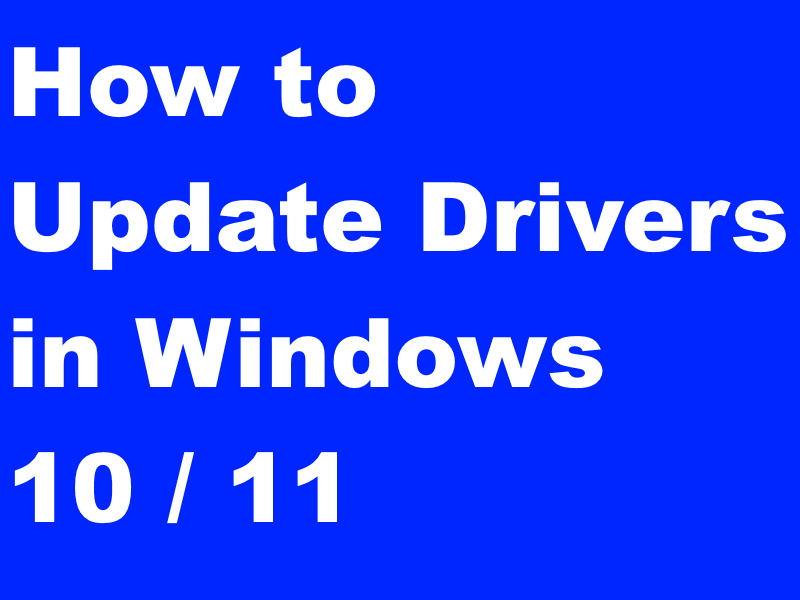 update driver windows 10