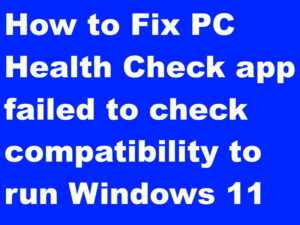 PC Health Check app