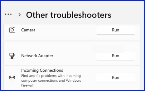 network troubleshoot windows 11