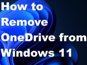 How to Disable or Remove OneDrive from Windows 11 / 10