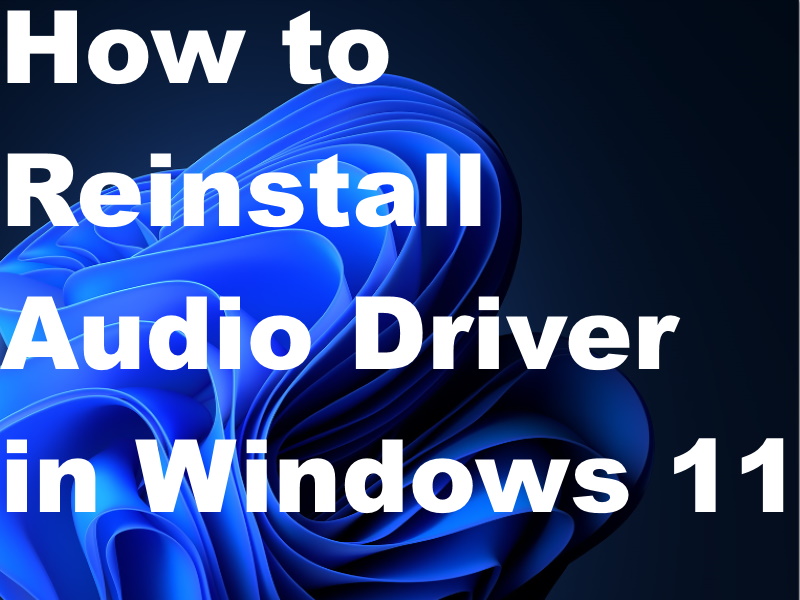 windows 11 reinstall sound drivers