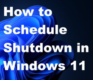 schedule shutdown windows 11