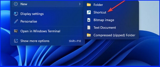 desktop shortcut