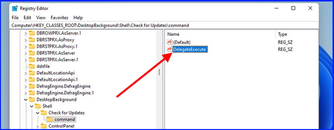 Windows update through registry