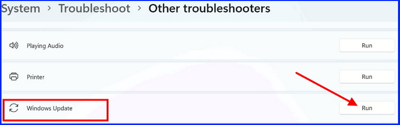 Windows update troubleshoot