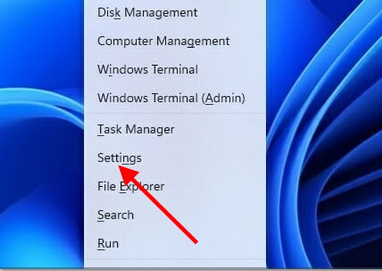 open settings in windows 11