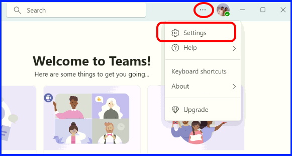 Microsoft team app settings