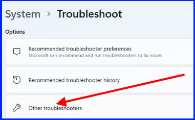 other troubleshoot windows 11