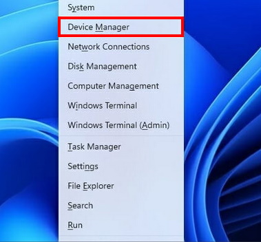 open device manager windows 11