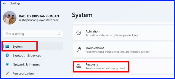 Windows 11 recovery