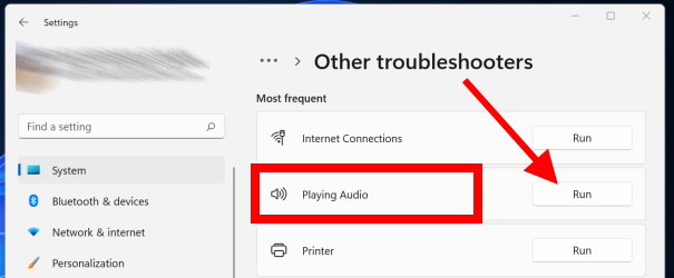 audio troubleshoot